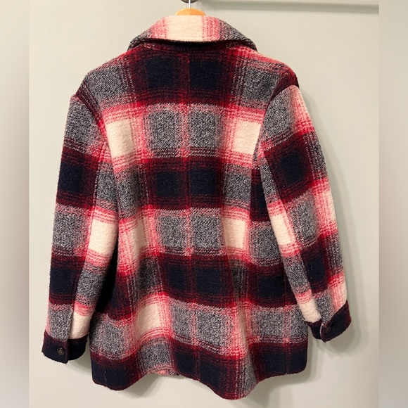 GAP wool plaid petite coat - Picture 5 of 9